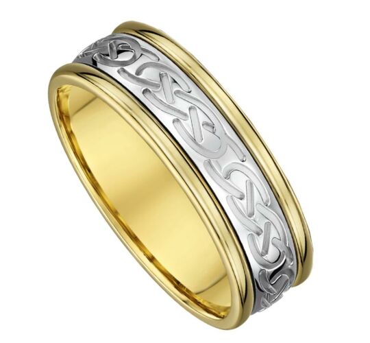 7mm Two Tone Gold Wedding Ring | 293B00G